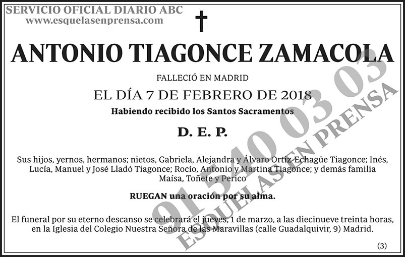 Antonio Tiagonce Zamacola